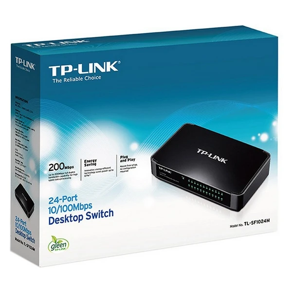 Настольный коммутатор TP-Link TL-SF1024M LAN 10/100 черный | Компьютеры и офис