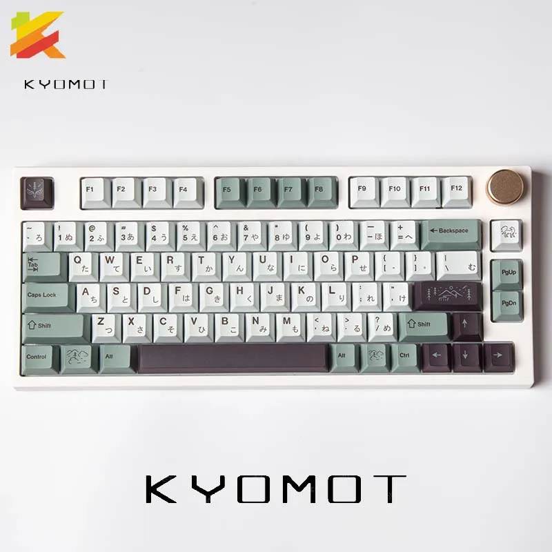 

KYOMOT 141 Keys GMK Foggy PBT Dye Sub Cherry Profile Keycap English for MX Custom Mechanical Keyboard Fit 61/64/68/87/96/104