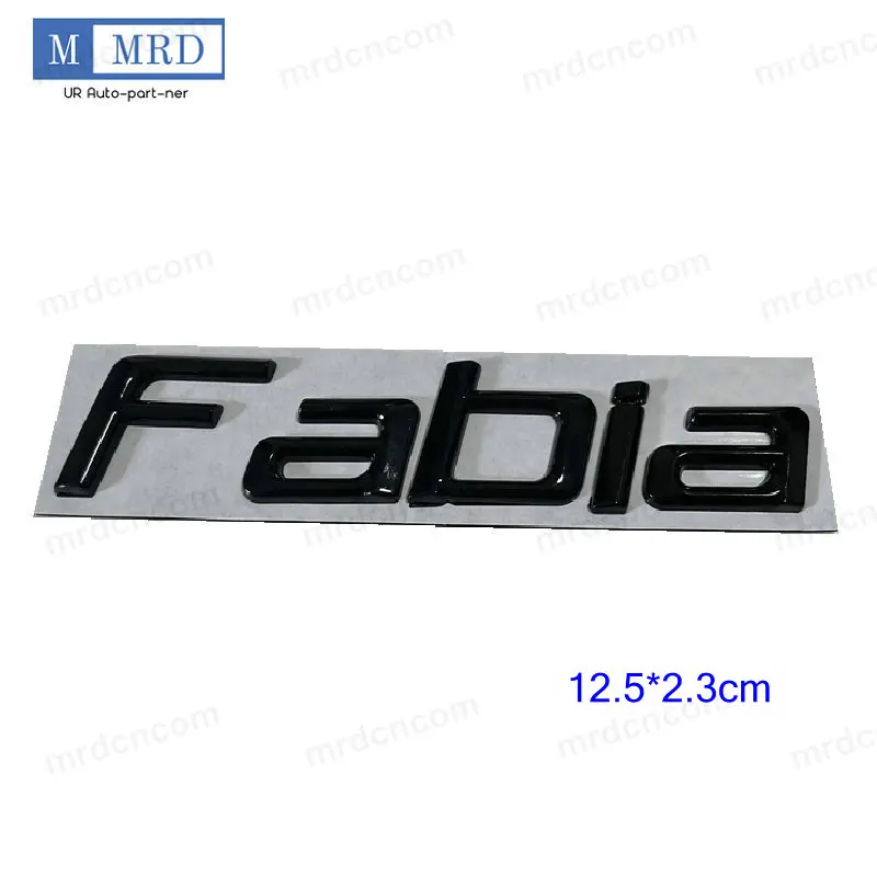 

1pcs Black FABIA Car Letter Rear Trunk Emblem Badge Sticker Decal Brand New