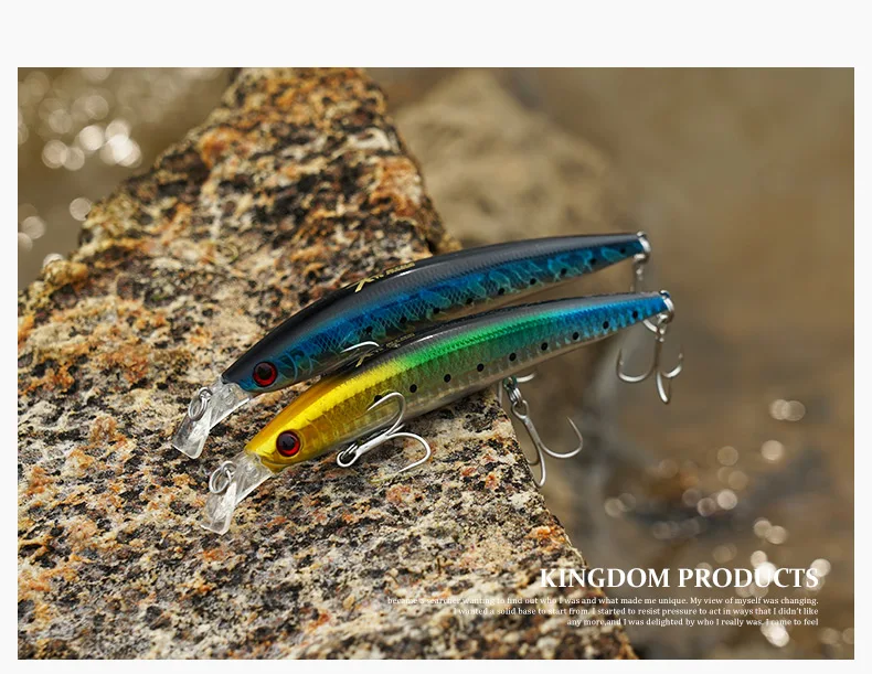 Королевство рыболовные приманки Minnow для соленой воды, моря воблеры Jertbait искусственная, жесткая, для рыбалки приманки 125 мм 23 г подойдут для морского окуня малогабаритная управляемая модель 5354