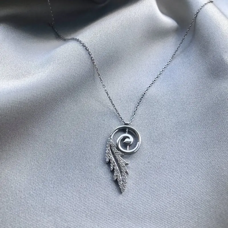 

Leafy Fantasy 925 Sterling Silver Necklace Women Girls Gift Jewelry Accessories Fashion Handmade Elegant Chain