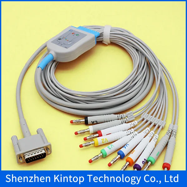 Совместим с новым и высококачественным! ECG EKG M3703A/C 10-контактный кабель для