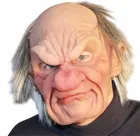 Grumpy с шапкой Санты, старая супермягкая латексная маска для лица с движением рта