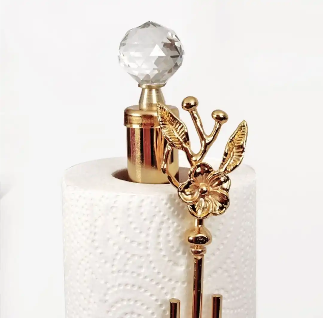 elegant bathroom kitchen toilet accessories paper towel holder japan rose crystal stone kitchen organizer handmade tissue holder free global shipping