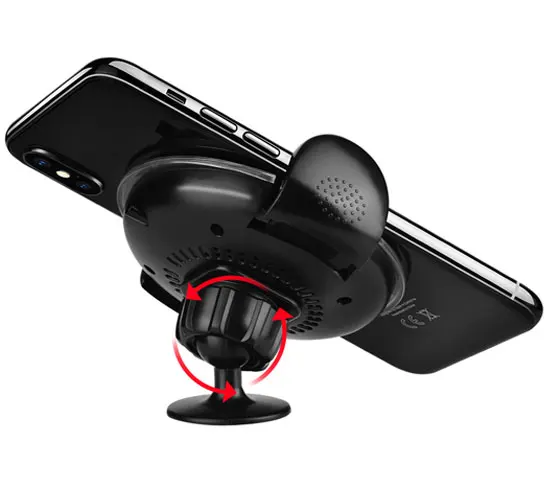 Автомобильный держатель для телефона с беспроводной быстрой зарядкой Hoco