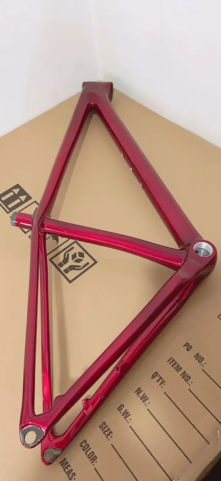 

Полностью карбоновая велосипедная Рама красного цвета, глянцевая велосипедная Рама для альпинизма, углеродная рама для велосипеда, размер ...