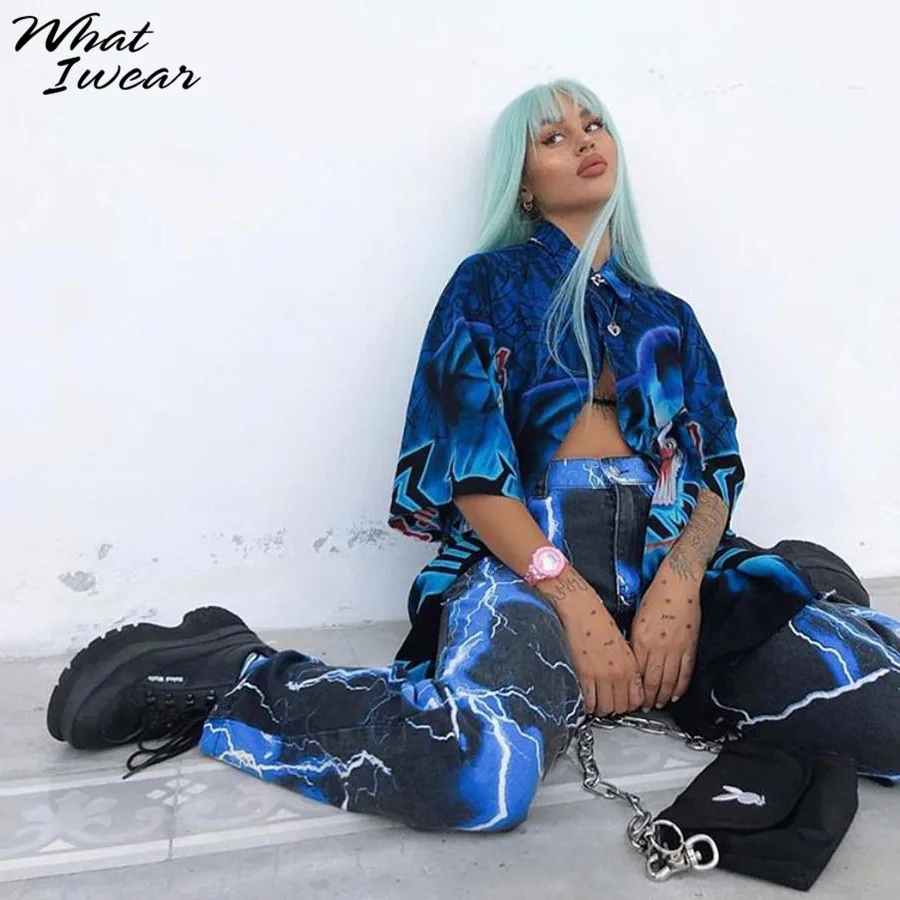 Брюки-карго Whatiwear женские с принтом молнии модные повседневные уличные штаны