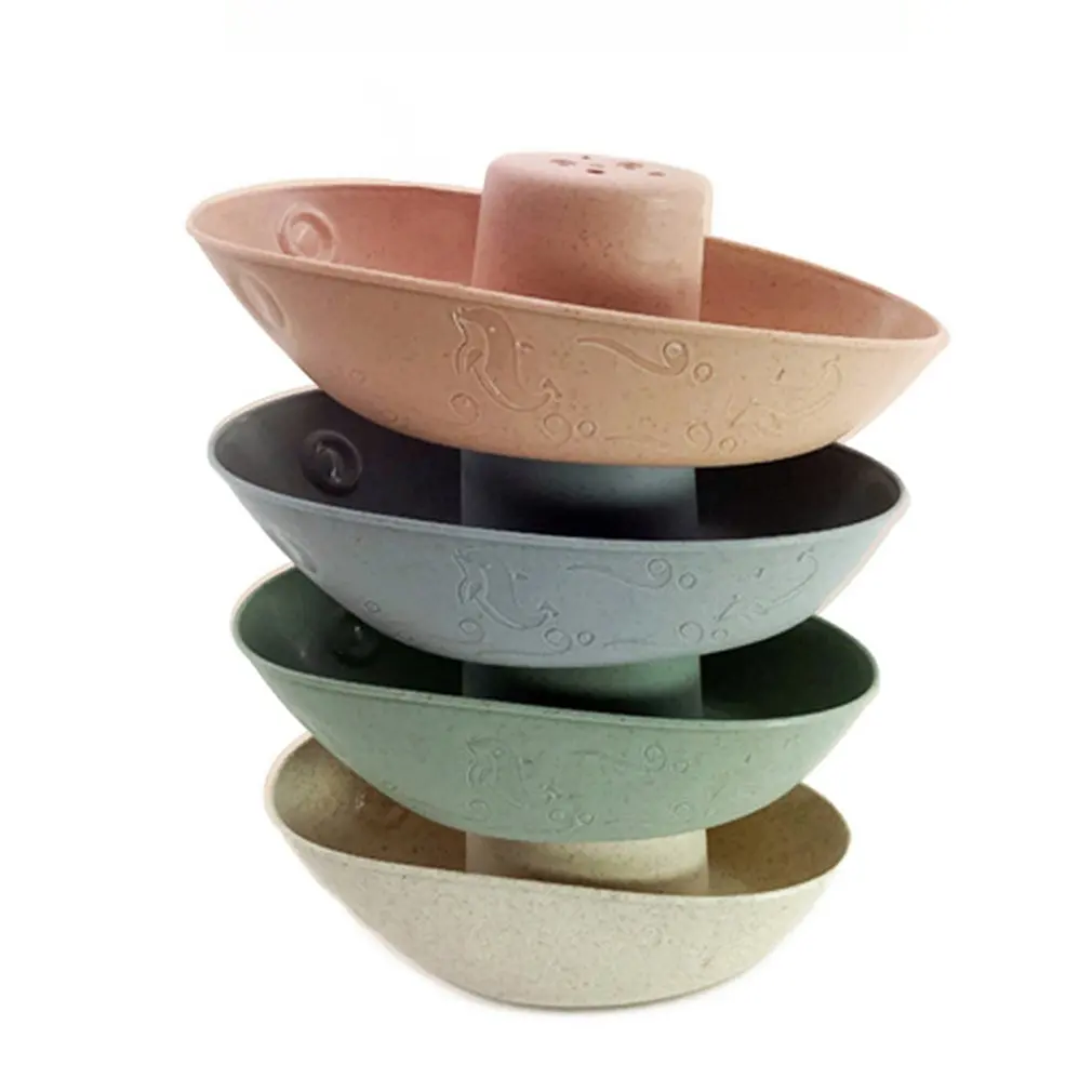 

Baby Puzzle Stacking Cup Children's Early Educational Toys Sailing Boat Octopus Stacking Cups Ring Tower Wheat Straw Bath Toys