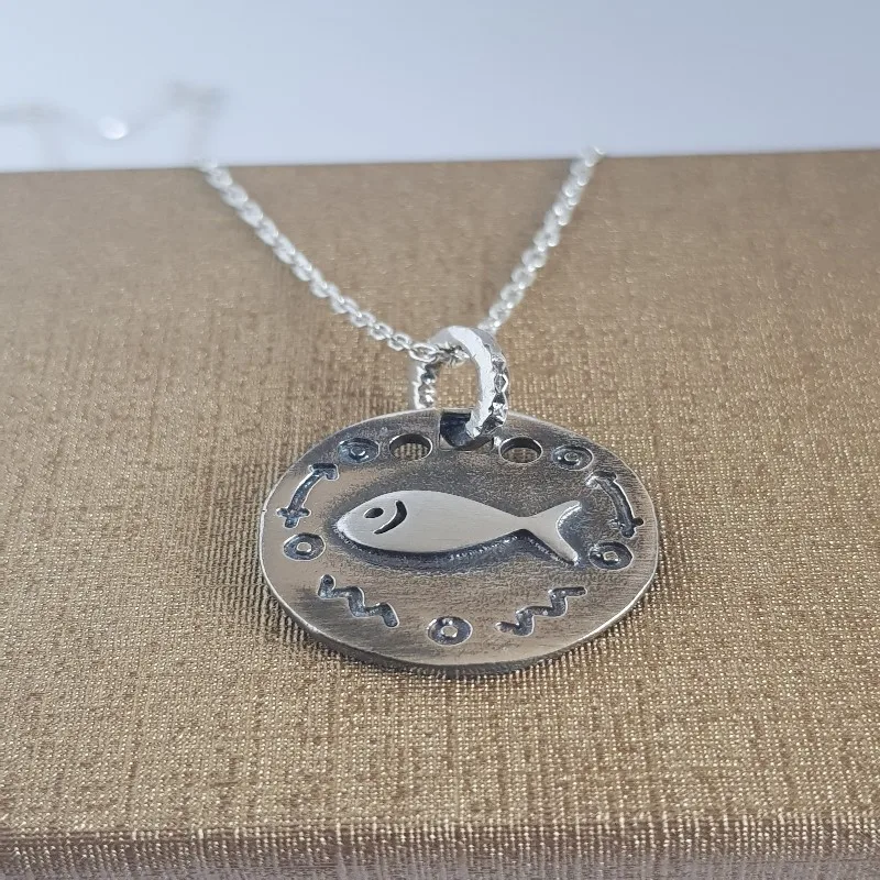 

925 Sterling Trend Women Silver Necklace, Mythological luck bringing real silver necklace