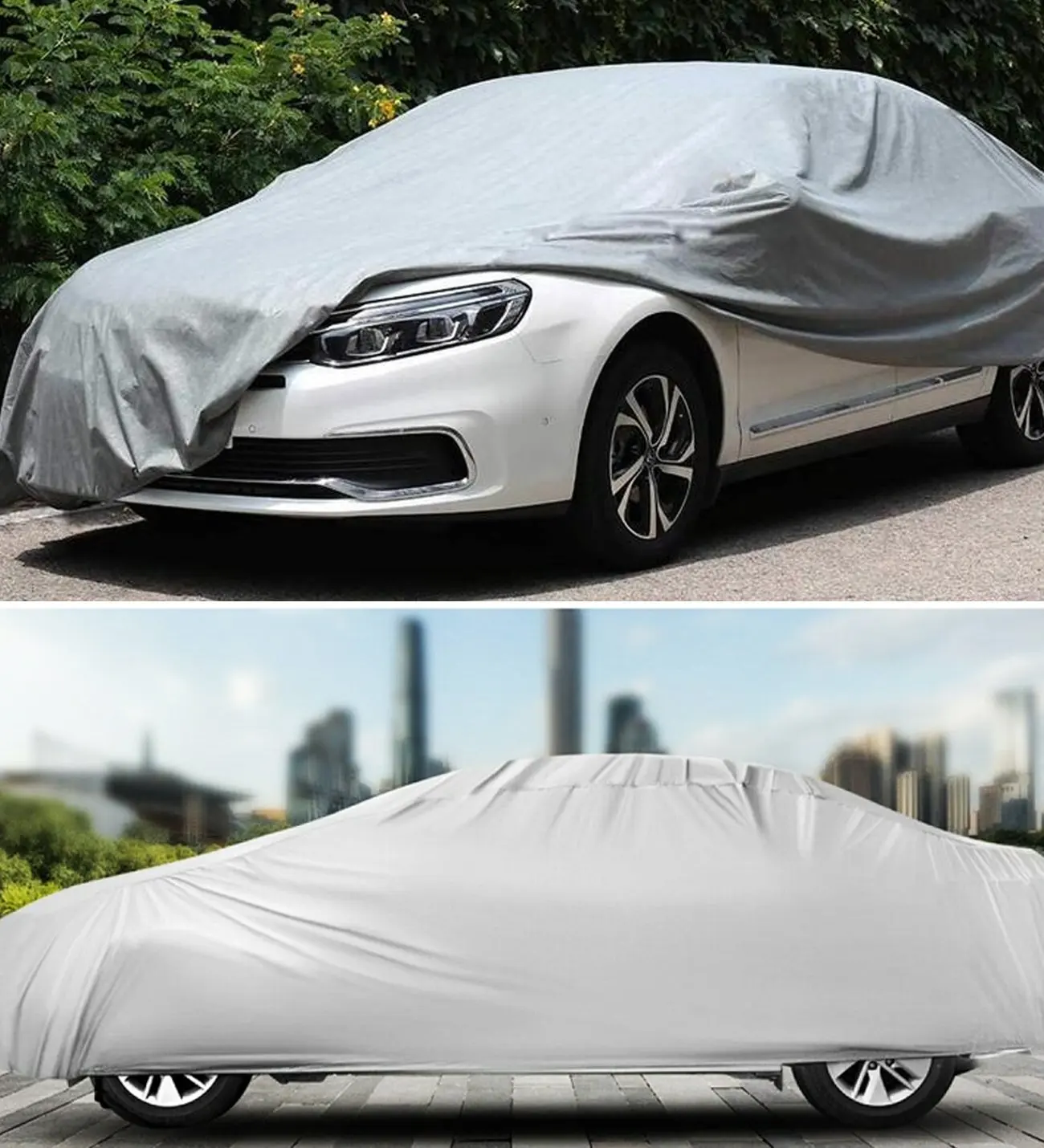 

Universal Sedan 4 Door To Door Taxi Car Awnings for Car Tent Gray indoor outdoor full auto cover sun UV resistant protection