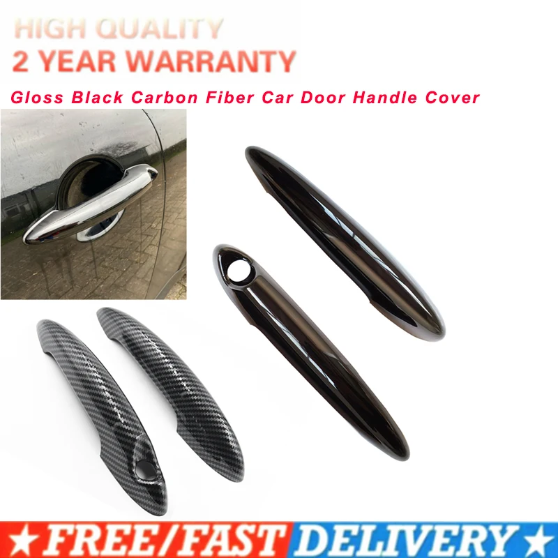 Глянцевый черный или углеродный чехол для автомобильной дверной ручки для BMW MINI Cooper S R50 R52 R53 R55 R56 R57 R58 R59 R61, чехол для автомобильной ручки Глянцевый черный или углеродный чехол для автомобильной дверной ручки для BMW MINI Cooper S R50 R52 R53 R55 R56 R57 R58 R59 R61, чехол для автомобильной ручки