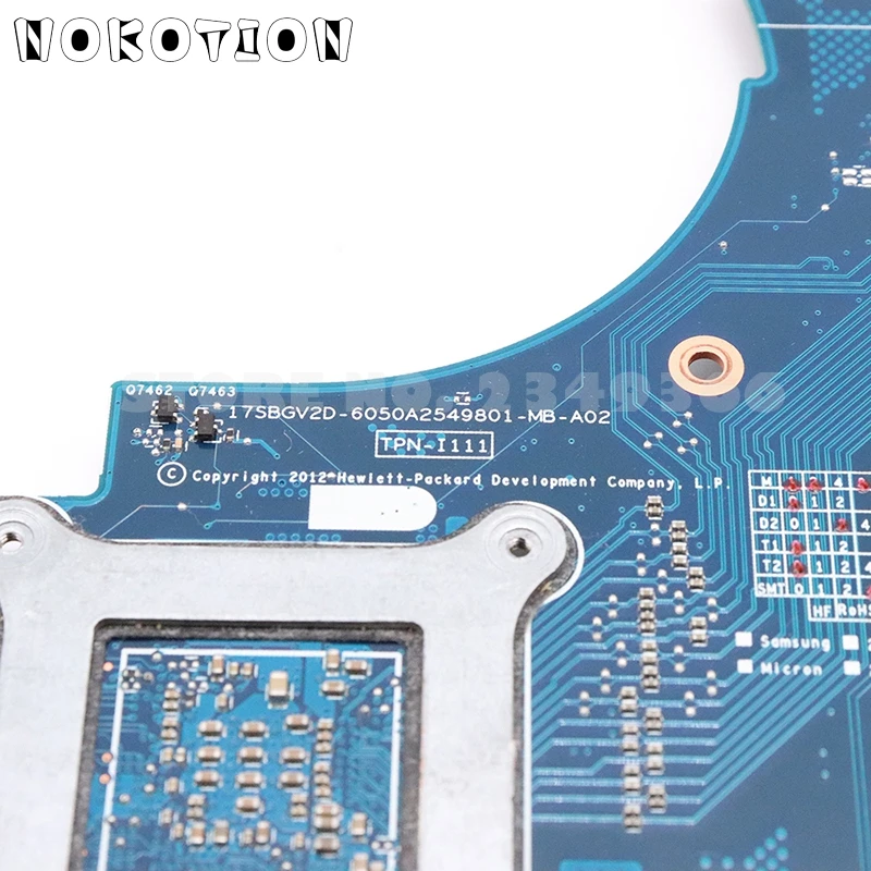 NOKOTION материнская плата для ноутбука hp Envy 17 17-J основная плата GT740M 2 ГБ DDR3 17SBGV2D-6050A2549801-MB-A02 720266-501 720266-001
