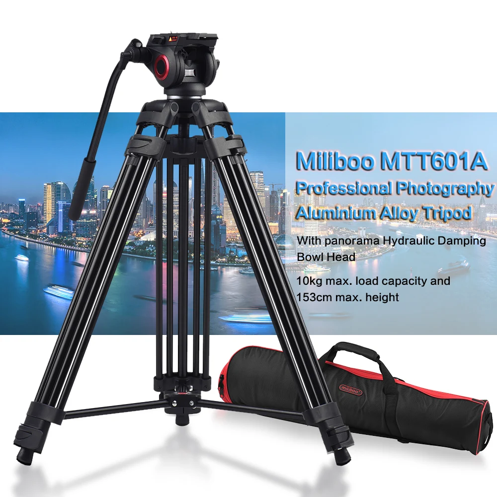 Штатив для камеры miliboo MTT601A алюминиевый сверхмощный штатив видеокамеры/DSLR