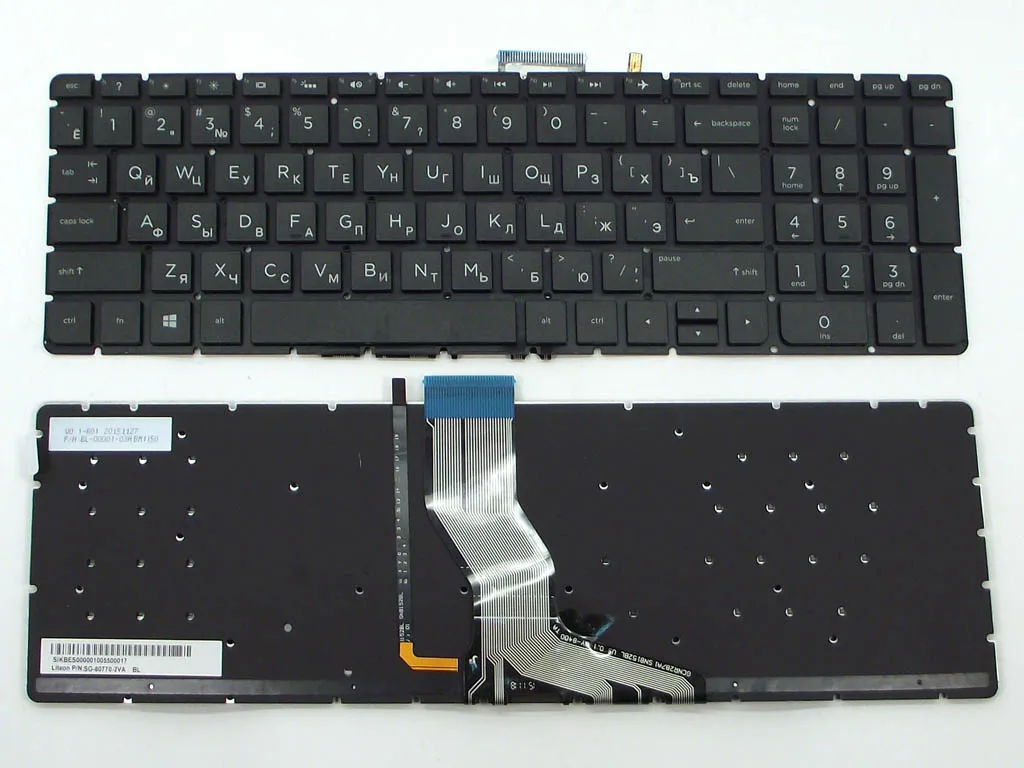 Клавиатура для HP Pavilion 15ab 15-ab p/n: 809031-251 (Черная с подсветкой) | Компьютеры и офис