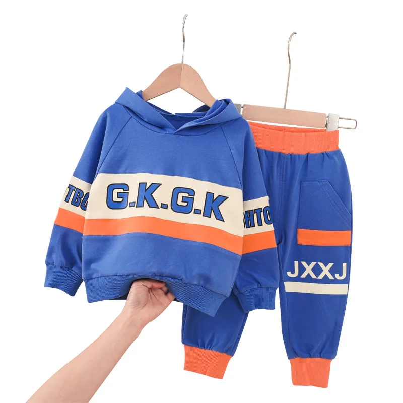 

Cotton Spring Autumn Boys Clothing SuitsSweatshirts+ Pants 2pcs/Set Kids Jacket Teenager Sport School Outfits Tracksuit High Q