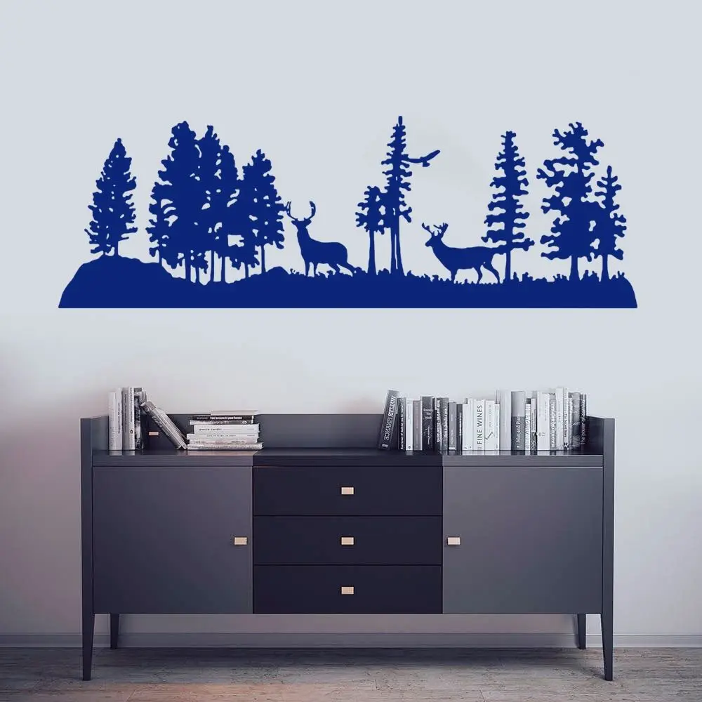 

Wildlife Forest Animals Silhouette Wall Sticker Animals for Home And Hotel Room Decoration Removable A002528