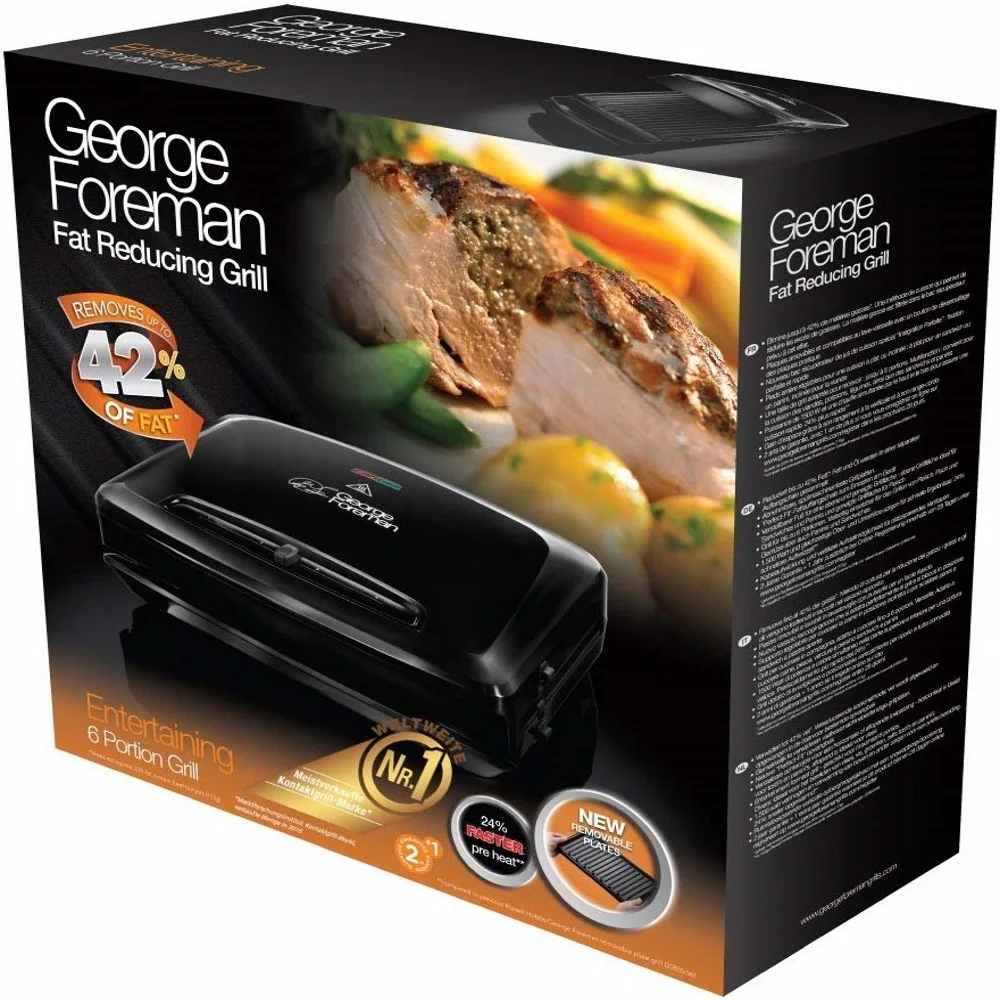 George Foreman 24340 56 мощность 1500 Вт Электрический гриль бытовые кухонные приборы
