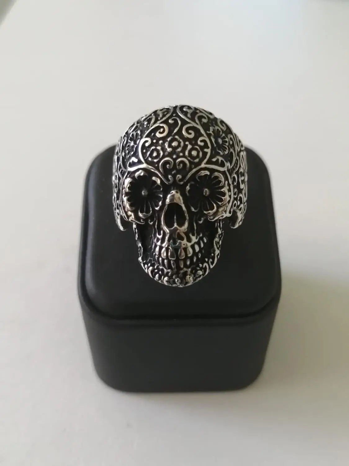 Men's Ring Gothic Sterling Silver Ring 925 For Men For Women Handmade Skull Design Gift For Him Pure Silver Ring Turkish Jewelry