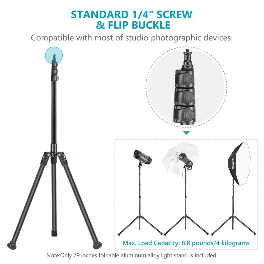 Neewer Photography Tripod Light Stand Aluminium Alloy Carrying Case for Photo Studio Cameras Lights Softboxes Umbrellas etc | Электроника