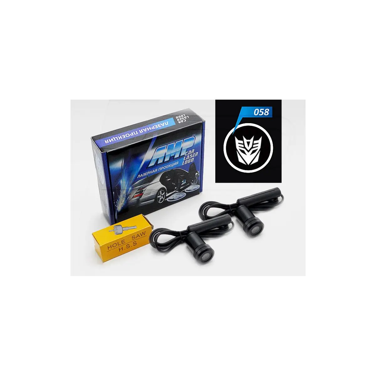 Лазерная проекция логотипа для установки в дверь авто TRANSFORMERS \ ALPINA MERCEDES SUZUKI SUBARU TAXI