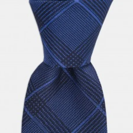 

Navy blue print silk tie 67827881