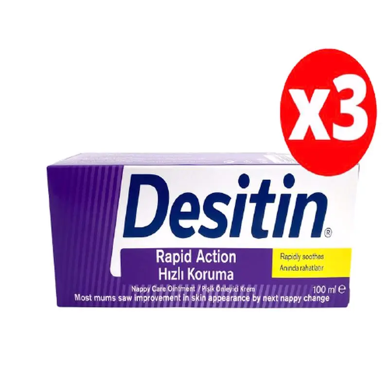 

Desitin 100 ml Maximum Strength Baby Diaper Rash Paste - PACK OF 3