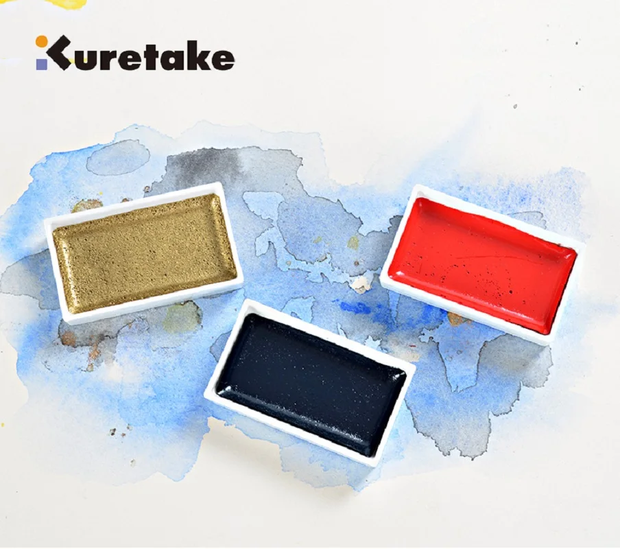 

Водорастворимая краска Kuretake 48 цветов, японская оригинальная