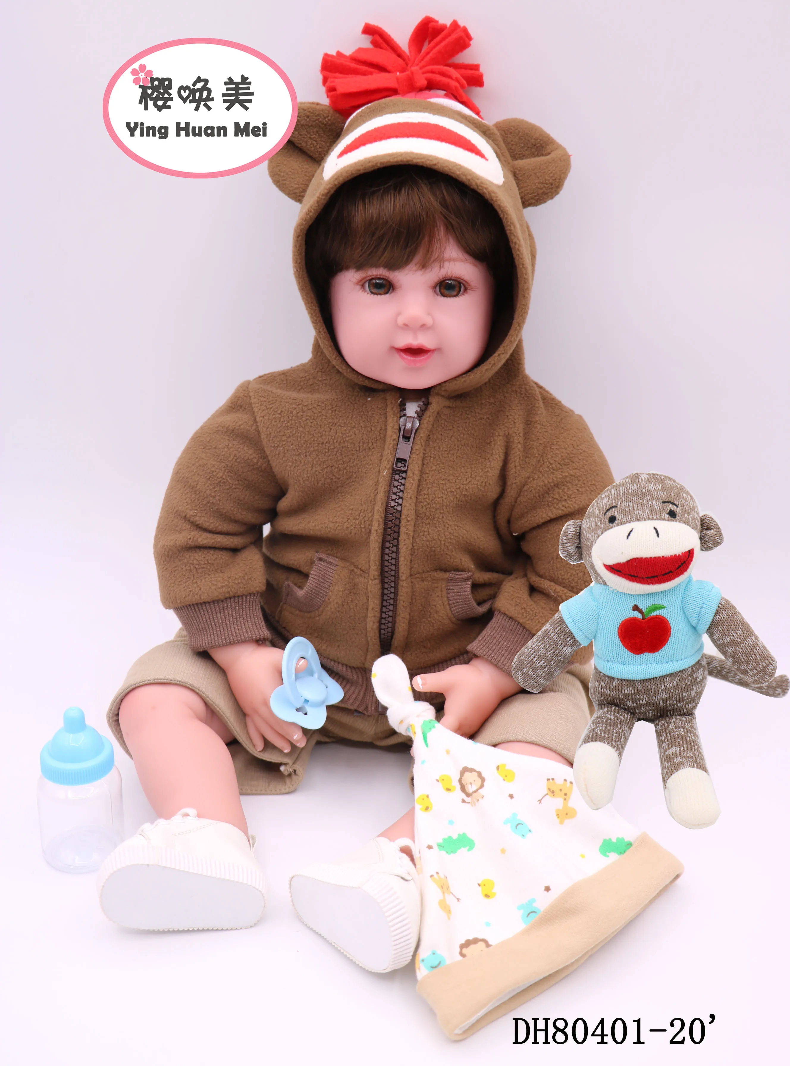 YingHuanMei 22 дюйма Baby Reborn boy мягкие силиконовые куклы подарки на день рождения модная
