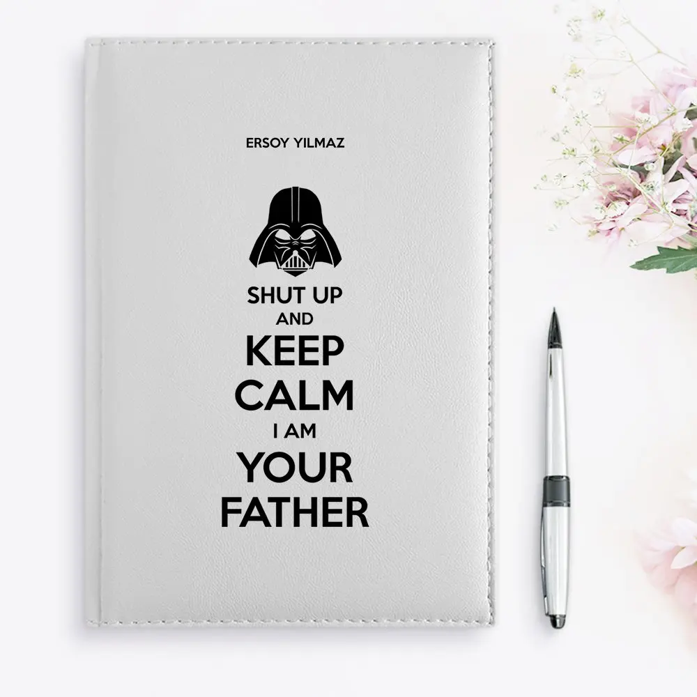 

Personalized I am Your Father Design 2020 White Leather Organizer-2