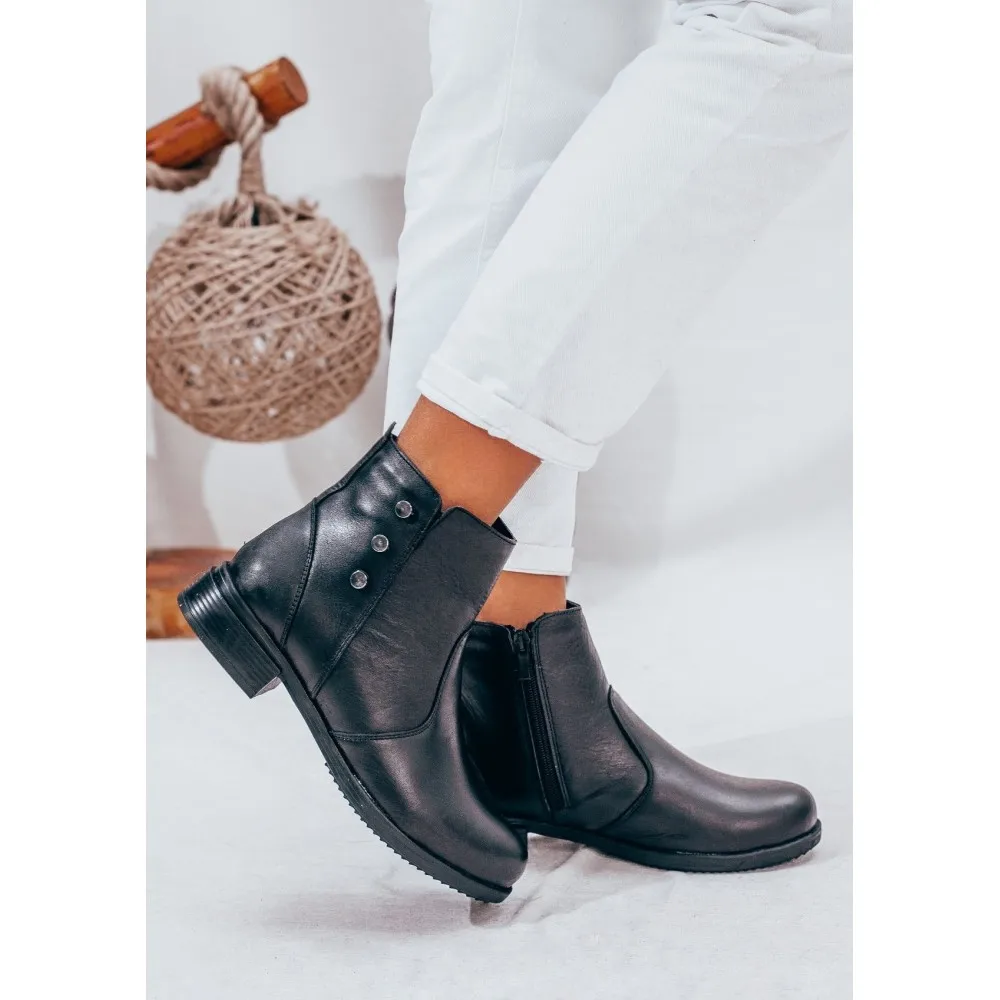 

Black Color Genuine Leather Zipper New Season 2021 Winter Autmn 2021 Fashion Stylish Comfortable Casual Women Female Boots