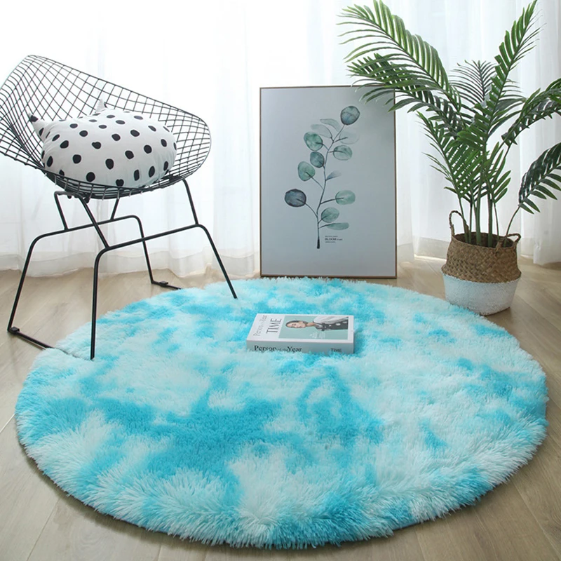 Новый круглый ковер Tie-dye в скандинавском стиле маленькие большие напольные
