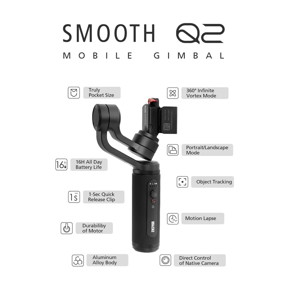 ZHIYUN Smooth Q2 SmoothQ 2 3 осевой карданный стабилизатор для смартфона iPhone X 8 Plus 7 6 SE Samsung Galaxy