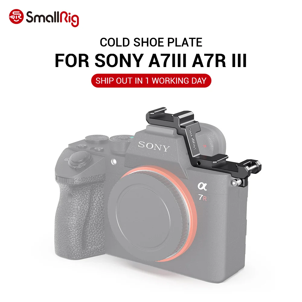 SmallRig A7 III Камера башмак Холодный расширение пластина для Sony A7III A7R светодиодный