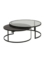 black nesting center coffee table 2 peace tempered glass round living room kitchen home furniture decor end dining turkey from