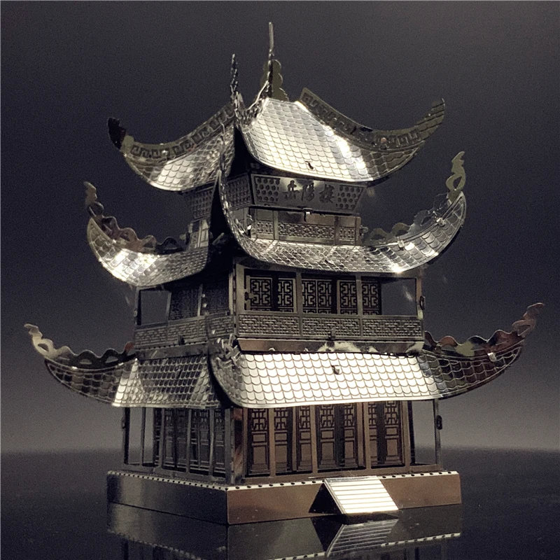 

Ali-First 3D Metal Puzzle YUEYANG Tower Model Kits Chinese Architecture DIY Assemble Model Laser Cut Jigsaw Toy Gift for Adult