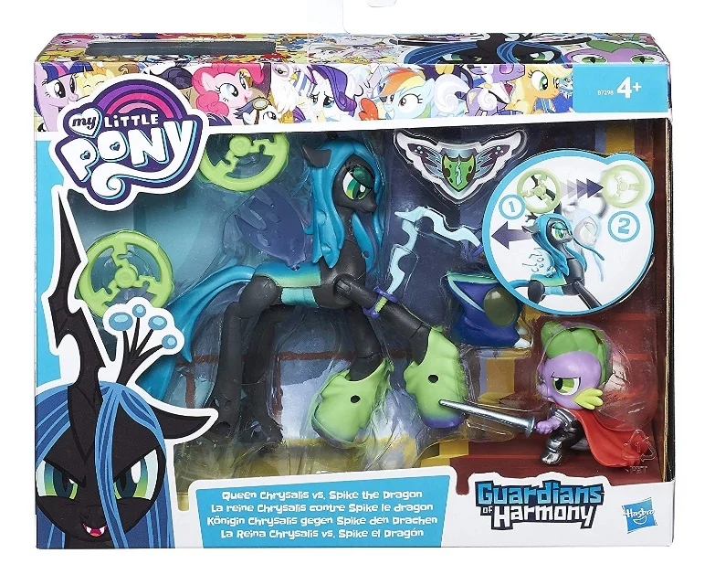 Hasbro-My Little Pony Guardians of Harmony queen Chrysalis V. Spike The Dragon ассорти узоров 1 шт. B6009… | Игрушки и