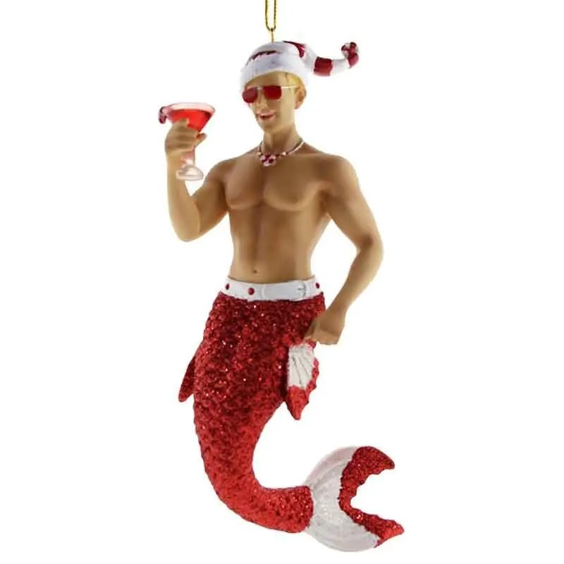 

Christmas Mermaid Gift Ornaments Man Mermaid Christmas Tree Ornaments Interior Christmas Decoration Acrylic Flat Dolls