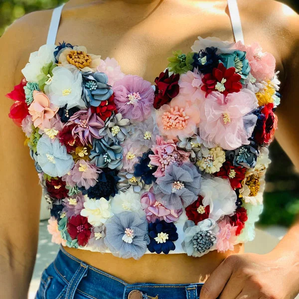 

Women's Top Female Clothing Top Women Flowers Blouses Colorful Women's Crop Top Fashion Woman Blouses 2022 Oversized Top