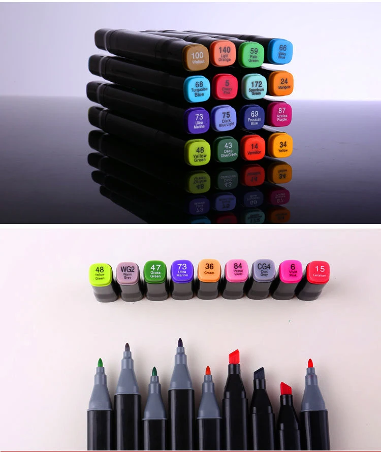 Markers for sketching 48 60. Маркеры для скетчинга 60 цветов. художников Маркер
