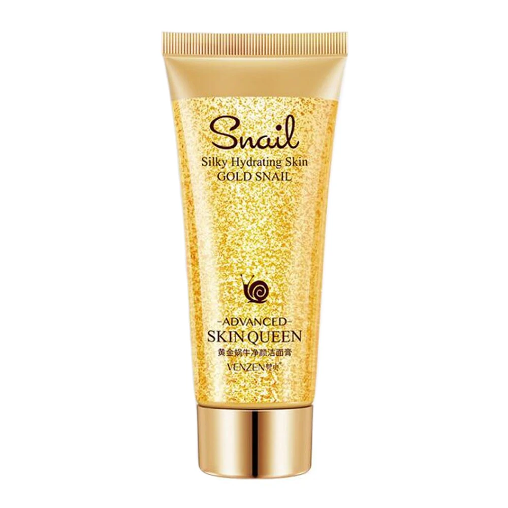 Пенка для умывания с частицами золота и секретом улитки VENZEN Silky Hydrating Skin GOLD SNAIL