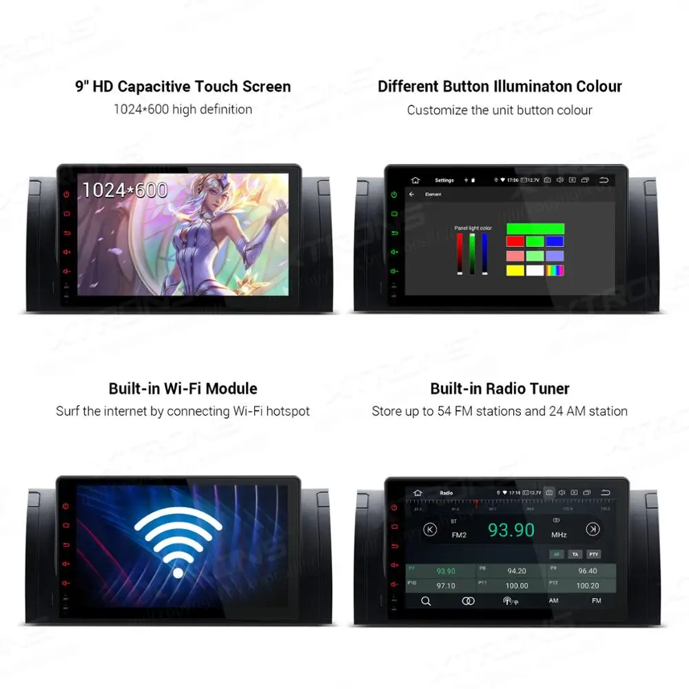 XTRONS 9 ''Android 10 0 Qualcomm Bluetooth 5 автомобильный стерео Мультимедийный Плеер для BMW X5 E53
