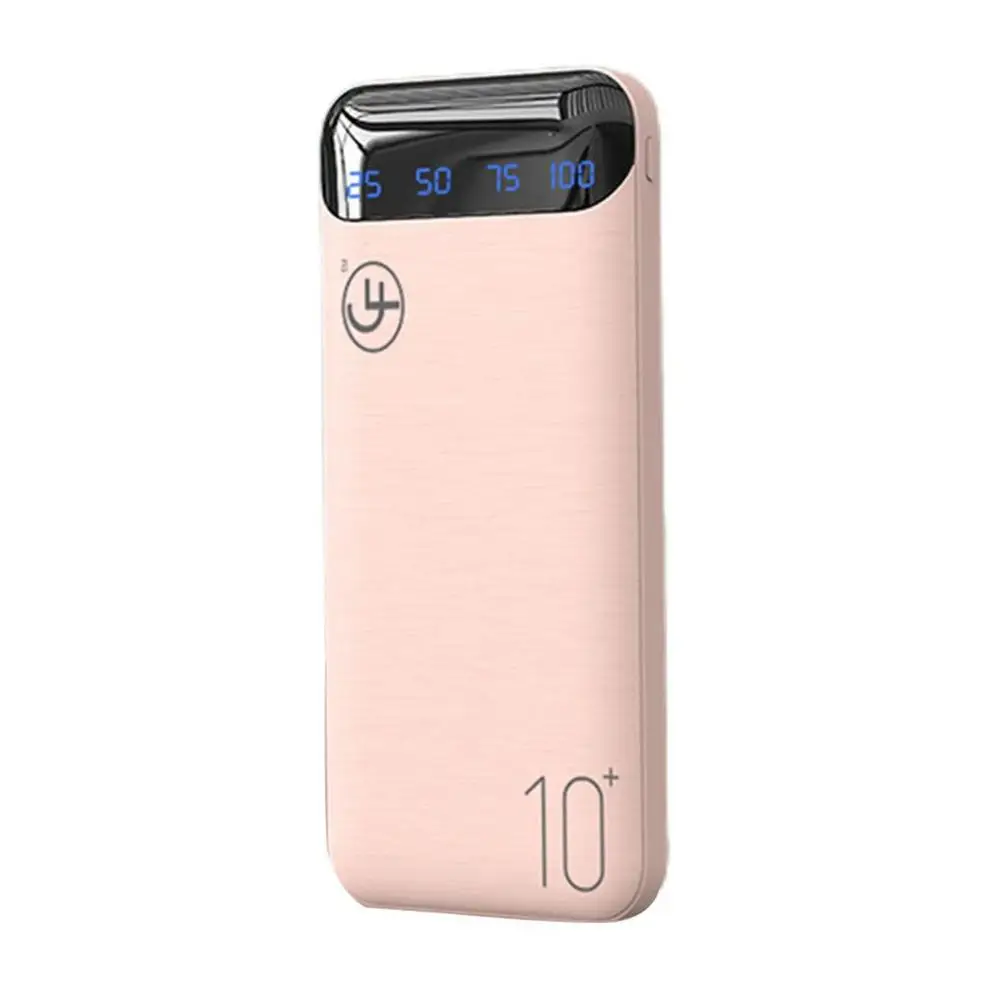 2020 10000 мАч Мобильный Дополнительный внешний аккумулятор Powerbank светодиодный