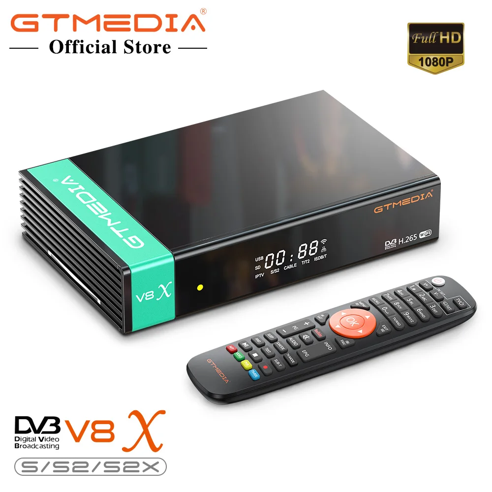 Спутниковый ресивер Gtmedia V8X DVB S2 S2x обновление рецептора Full HD с V8 Nova V9 супер