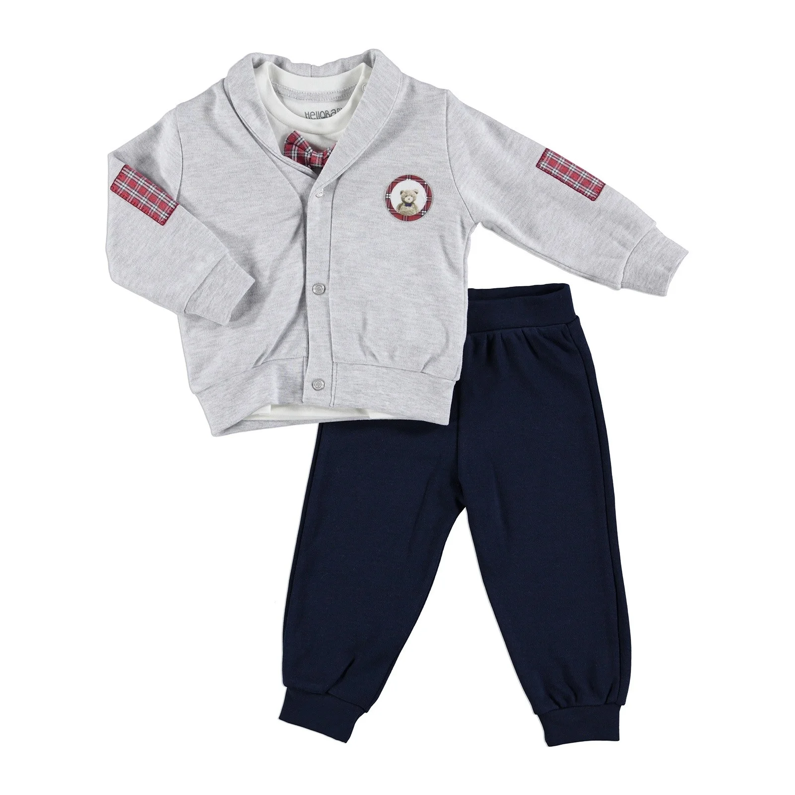 Ebebek HelloBaby зима такси водитель плюшевый медведь Детский кардиган толстовка с