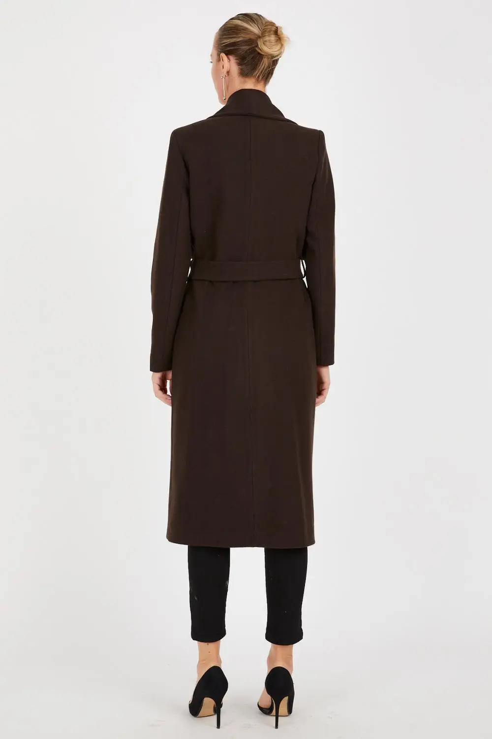 

Women's Coat Wide Collar Wool Cachet Fabric Brand Name NFree