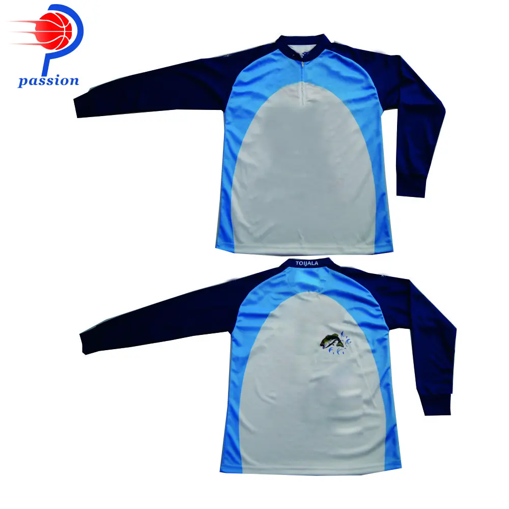 Рубашки поло на заказ с молнией 1/4 рубашки для рыбалки|Поло тренировок и