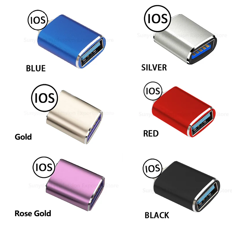 Адаптер USB Famale для камеры Lightning конвертер данных SD-карта U-диск короткий OTG iPhone 12 11