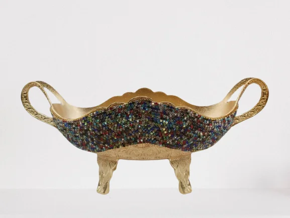 

WONDERFULLSwarovski COLOR STONE STANDING GONDOL with large Stone Coated Presentation Set Promise Engagement Perfect gift F gift