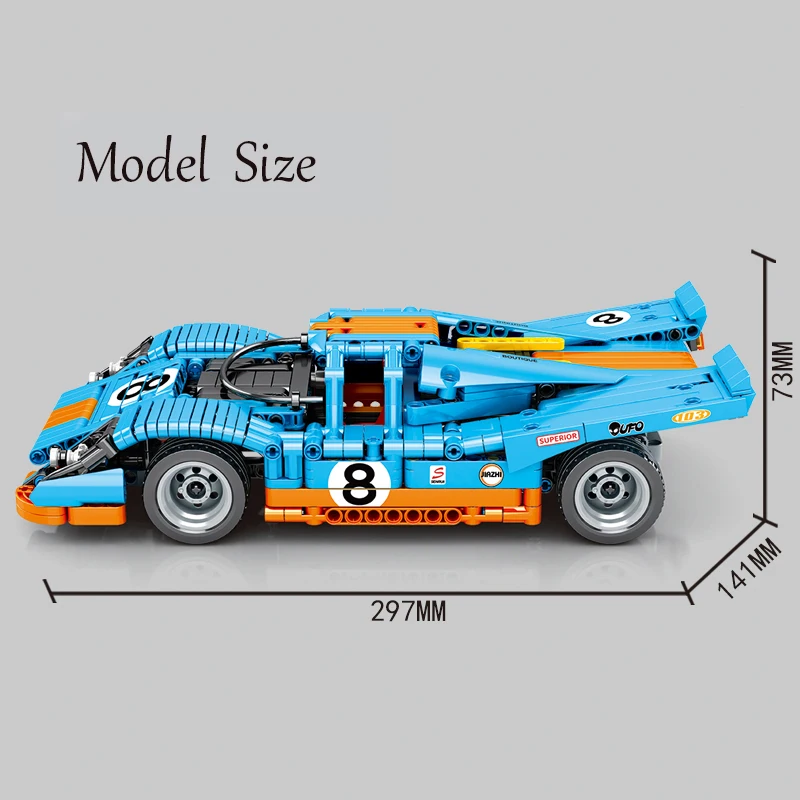 Технический эксперт чемпионы гоночный автомобиль строительные блоки Масштаб 1:14