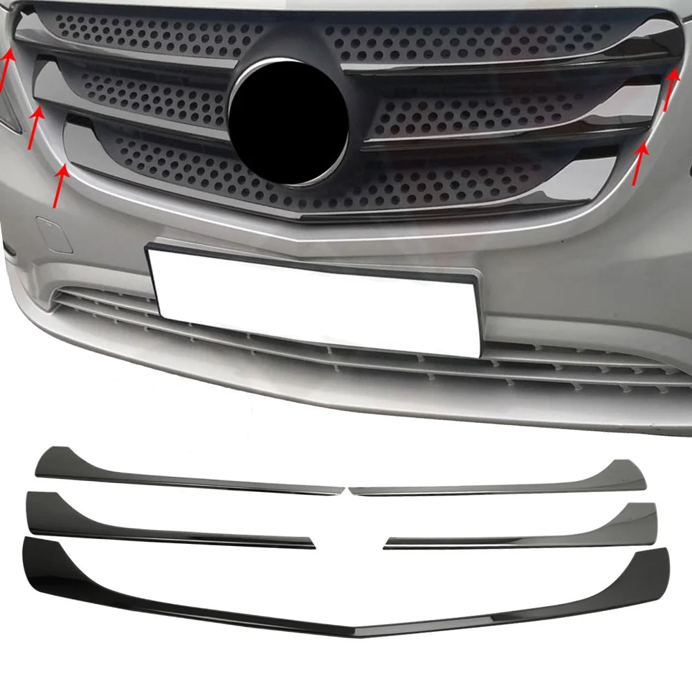 

Mercedes Vito W447 Black Chrome Front Grille 5 Piece Stainless Steel (2014-2019)
